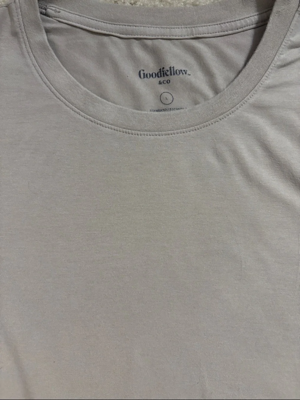 Goodfellow & Co Short-Sleeve Crew Tee in Light Taupe - Picture 5 of 6